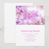 ピンクの桜の花の写真　母の日 招待状 (正面/裏面)