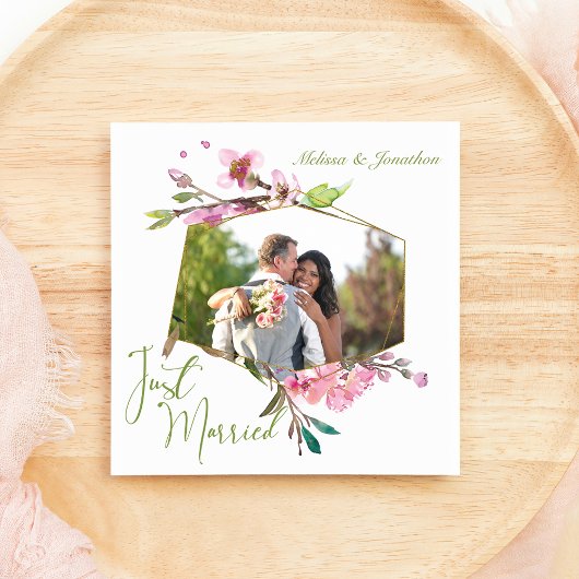 ピンクの桜の花の新婚 シーズンカード