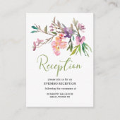 ピンクの桜の花の結婚式同封カード エンクロージャーカード (正面)