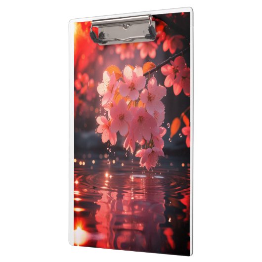 ピンクの桜の花を水上に | セレネ春Nat クリップボード (左)