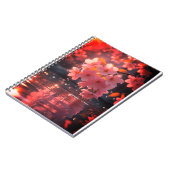 ピンクの桜の花を水上に | セレネ春Nat ノートブック (左側)