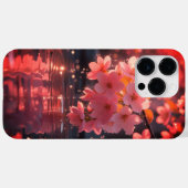 ピンクの桜の花を水上に | セレネ春Nat Case-Mate iPhoneケース (裏面 (横))