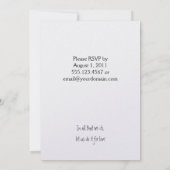 ピンクの桜の花を飾ったウェディングパーティーのご案内 招待状 (裏面)