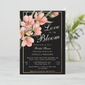 ピンクの桜の花嫁シャワー「Love is in Bloom」 招待状 (スタンド正面)