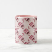 ピンクの桜の花嫁介添人ピンクコンボマグ マグカップ (中央)