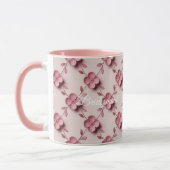 ピンクの桜の花嫁介添人ピンクコンボマグ マグカップ (左)