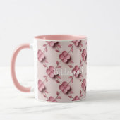 ピンクの桜の花嫁介添人ピンクコンボマグ マグカップ (左)