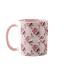 ピンクの桜の花嫁介添人ピンクコンボマグ