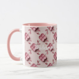 ピンクの桜の花嫁介添人ピンクコンボマグ マグカップ