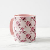 ピンクの桜の花嫁介添人ピンクコンボマグ マグカップ (正面左)