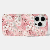 ピンクの桜の花柄 Case-Mate iPhoneケース (裏面 (横))