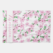 ピンクの桜の花 キッチンタオル (横)