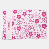 ピンクの桜の花 キッチン用品 キッチンタオル (横)