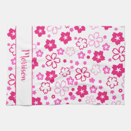 ピンクの桜の花 キッチン用品 キッチンタオル