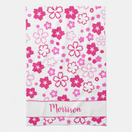 ピンクの桜の花 キッチン用品 キッチンタオル