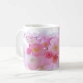 ピンクの桜の花 フラワー コーヒーマグ コーヒーマグカップ (正面左)