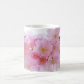 ピンクの桜の花 フラワー コーヒーマグ コーヒーマグカップ (中央)