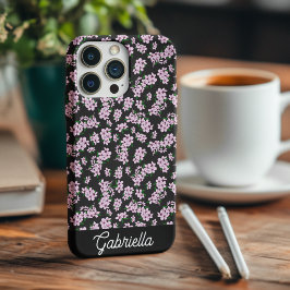 ピンクの桜の花 フローラルパターンの名前 Case-Mate iPhone 14ケース