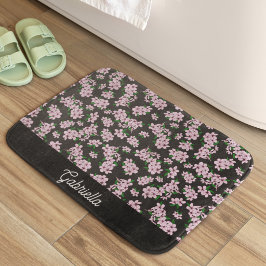 ピンクの桜の花 フローラルパターン名 バスマット