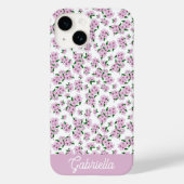 ピンクの桜の花 フローラル模様の名前 Case-Mate iPhoneケース (裏面)