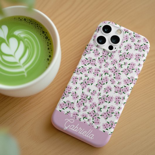 ピンクの桜の花 フローラル模様の名前 Case-Mate iPhoneケース