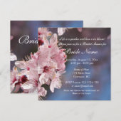 ピンクの桜の花 ブライダルシャワーの招待状 招待状 (正面/裏面)