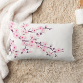 ピンクの桜の花 ランバークッション (ブランケット)