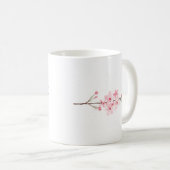 ピンクの桜の花 日本の花 さくら コーヒーマグカップ (正面右)