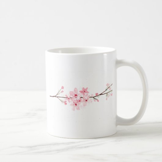 ピンクの桜の花 日本の花 さくら コーヒーマグカップ (右)