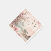 ピンクの桜の静謐な風景 (2) スタンダードカクテルナプキン (角)