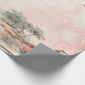 ピンクの桜の静謐な風景 (2) ラッピングペーパー (角)