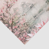 ピンクの桜の静謐な風景 (2) 薄葉紙 (詳細)