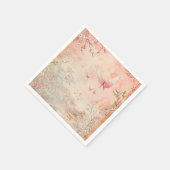 ピンクの桜の静謐な風景 (3) スタンダードカクテルナプキン (角)