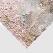 ピンクの桜の静謐な風景 (4) 薄葉紙 (詳細)