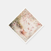 ピンクの桜の静謐な風景 (5) スタンダードカクテルナプキン (角)