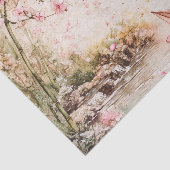 ピンクの桜の静謐な風景 (5) 薄葉紙 (詳細)