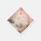 ピンクの桜の静謐な風景 (6) スタンダードカクテルナプキン (角)