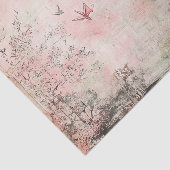 ピンクの桜の静謐な風景 (6) 薄葉紙 (詳細)
