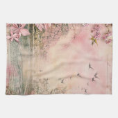 ピンクの桜の静謐な風景 (8) キッチンタオル (横)