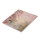 ピンクの桜の静謐な風景 (8) タイル (側面)