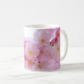 ピンクの桜ステキなマママグ コーヒーマグカップ (正面右)