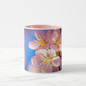 ピンクの桜三輪 マグカップ (中央)