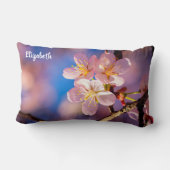 ピンクの桜三輪 ランバークッション (裏面)