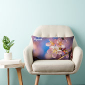 ピンクの桜三輪 ランバークッション (椅子)