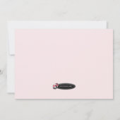 ピンクの桜及びブラウンの採用の発表 案内状 (裏面)