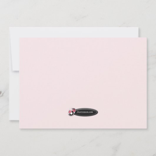 ピンクの桜及びブラウンの採用の発表 案内状 (裏面)