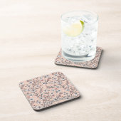 ピンクの桜模様 on ピンク (1) コースター (右側)