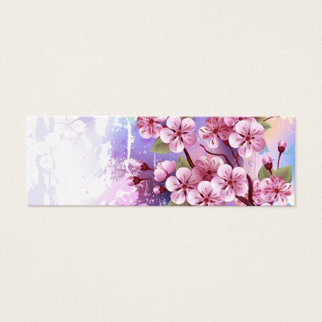 ピンクの桜絵画の背景 (正面)