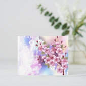 ピンクの桜絵画の背景 アドバイスカード (スタンド正面)