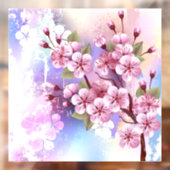ピンクの桜絵画の背景 ウィンドウサイン (シート2)